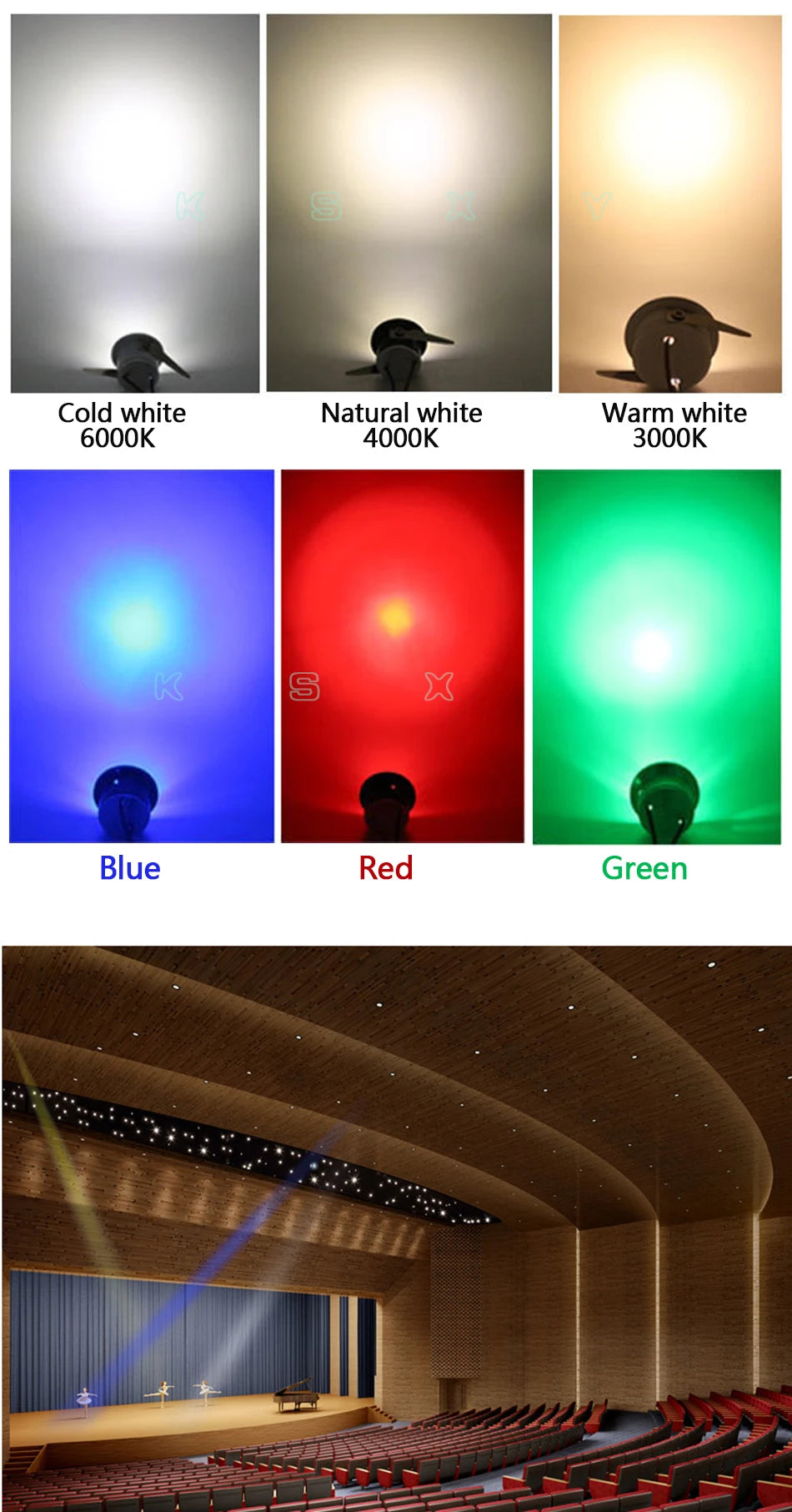 Silvery/Black/Golden Mini Led Downlights 1w 3w 100v-240v 12v