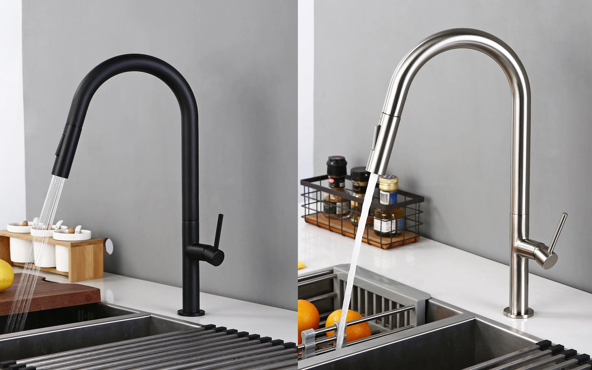 Gunmetal Faucet Pull Down Sprayer Handle Hole Pull