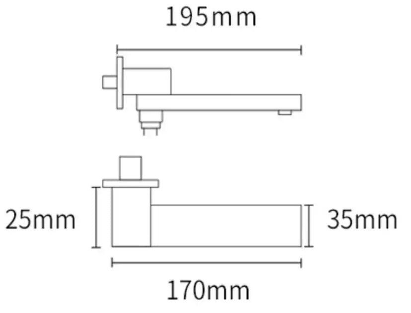 Brushed Gold Or Black Wall Mounted Faucet Diverter