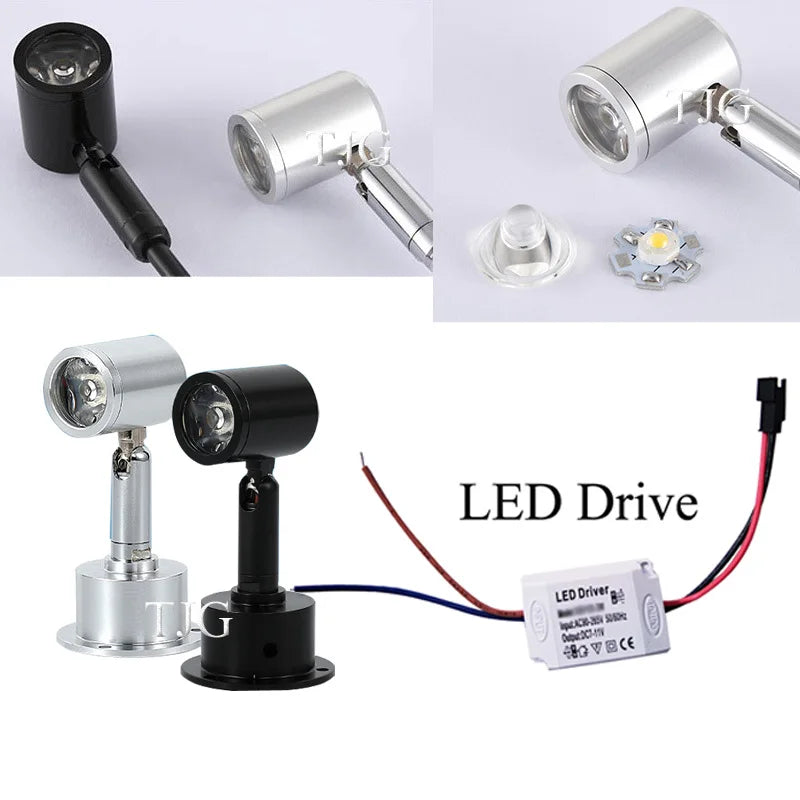 3w Led Recessed Cabinet Mini Spot Light 110v