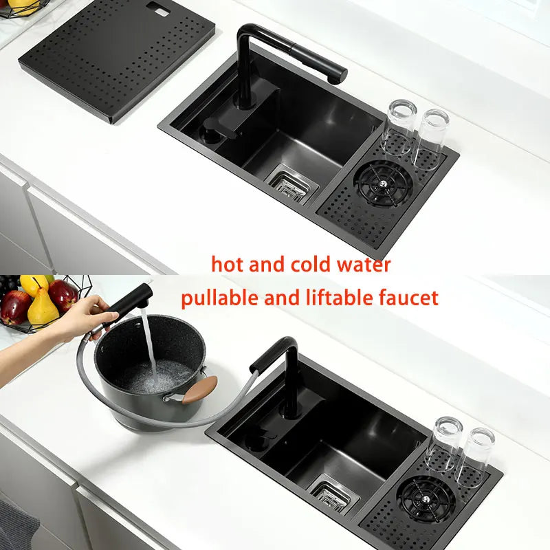 Hidden Black Sink Bowl Bar Small Size Sink