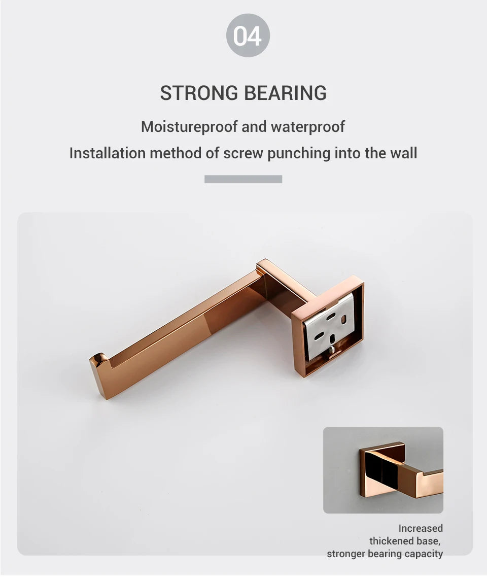 Bagnolux Rose Gold Stainless Steel Beautiful Wall Hook