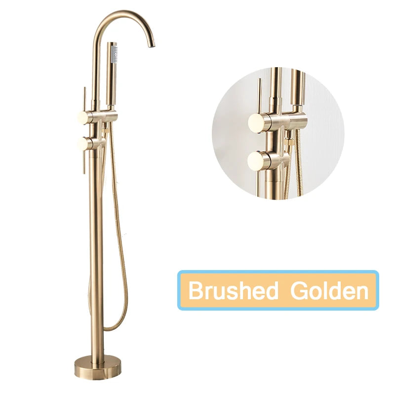 Rozin Black Floor Standing Bathtub Faucet Colors Standing