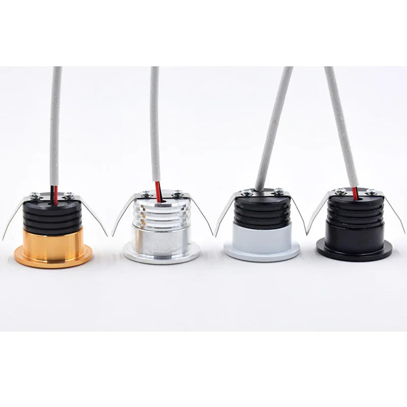 Dimmable Silvery/Black/White/Golden Mini Led Cob Downlights 3w