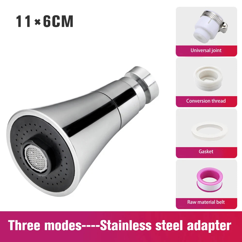 Universal Water Faucet Adjustable Pressure 360 Degree Rotating