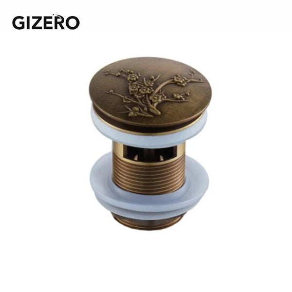 Bathroom Basin Sink Pop Up Drain Antique Brass