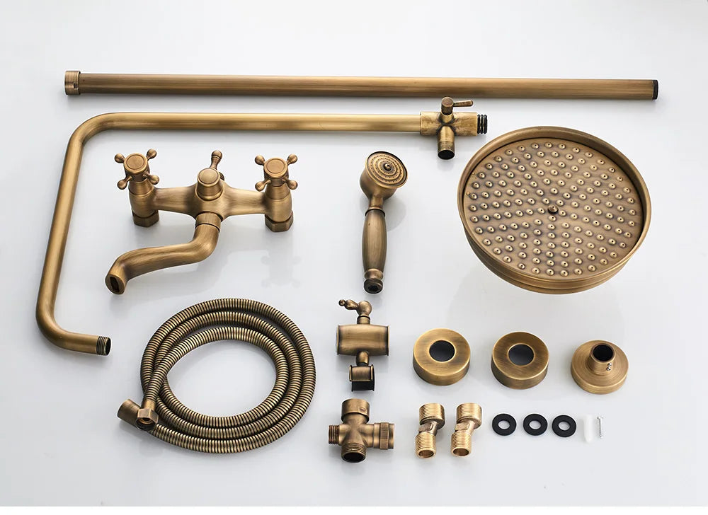 Poiqihy Antique Shower Wall Bathroom Bath Shower Faucet