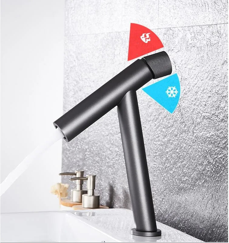 Tuqiu Basin Faucet Bathroom Lever Cold Brass Water