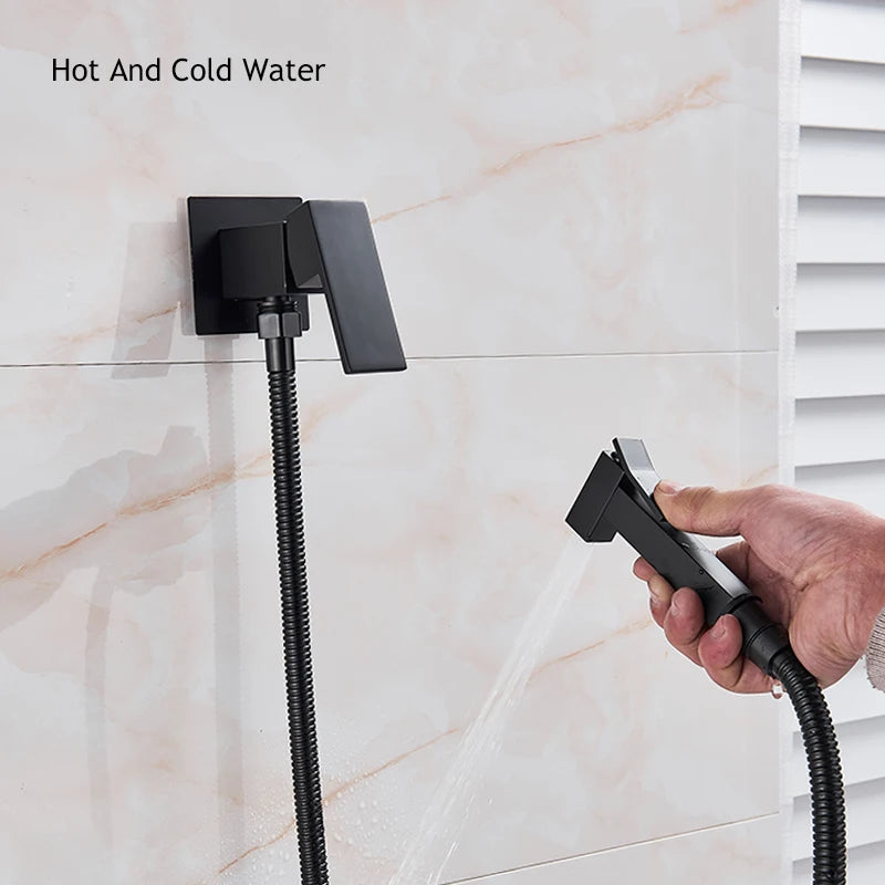 Matte Black Hygienic Showers Mixer Faucet Cold Water