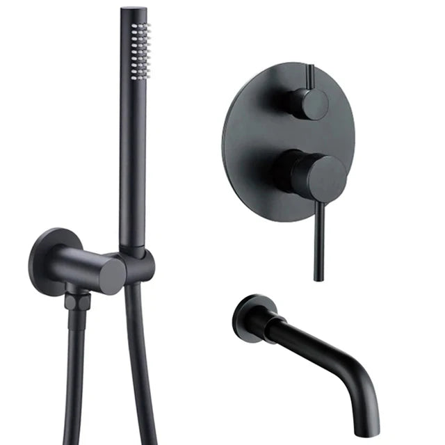Bathtub Mixer Tap Shower Cold Bathroom Faucet Brushed