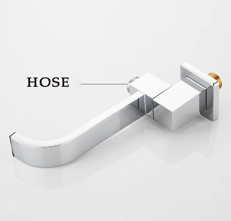 Becola Wall Mounted Faucet Spout Square Round Brass