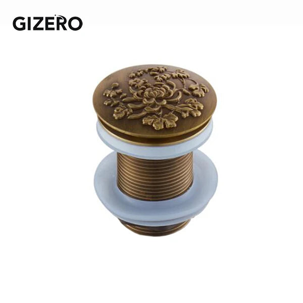Bathroom Basin Sink Pop Up Drain Antique Brass