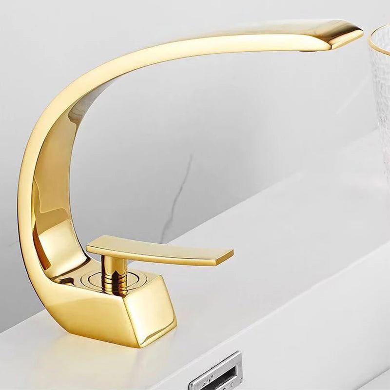 Bathroom Basin Faucet Deck Mount Washing Sink Cold