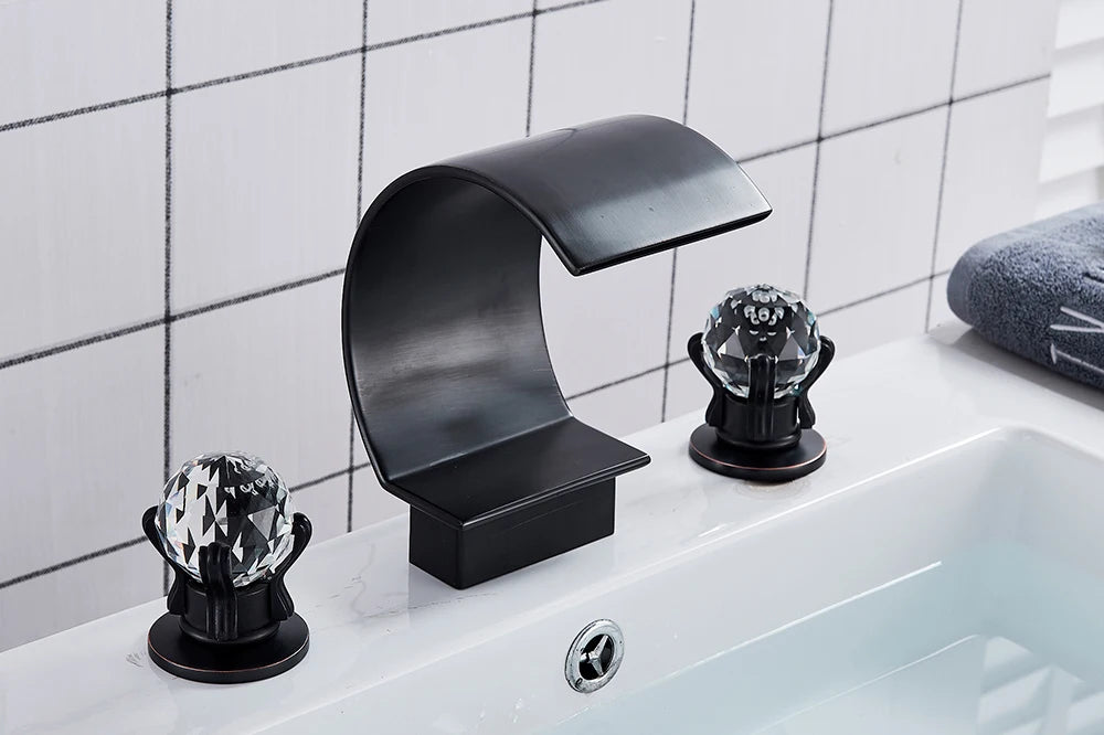 Wanmivezlo Waterfall Bathroom Basin Faucet Deck Mounted Cold