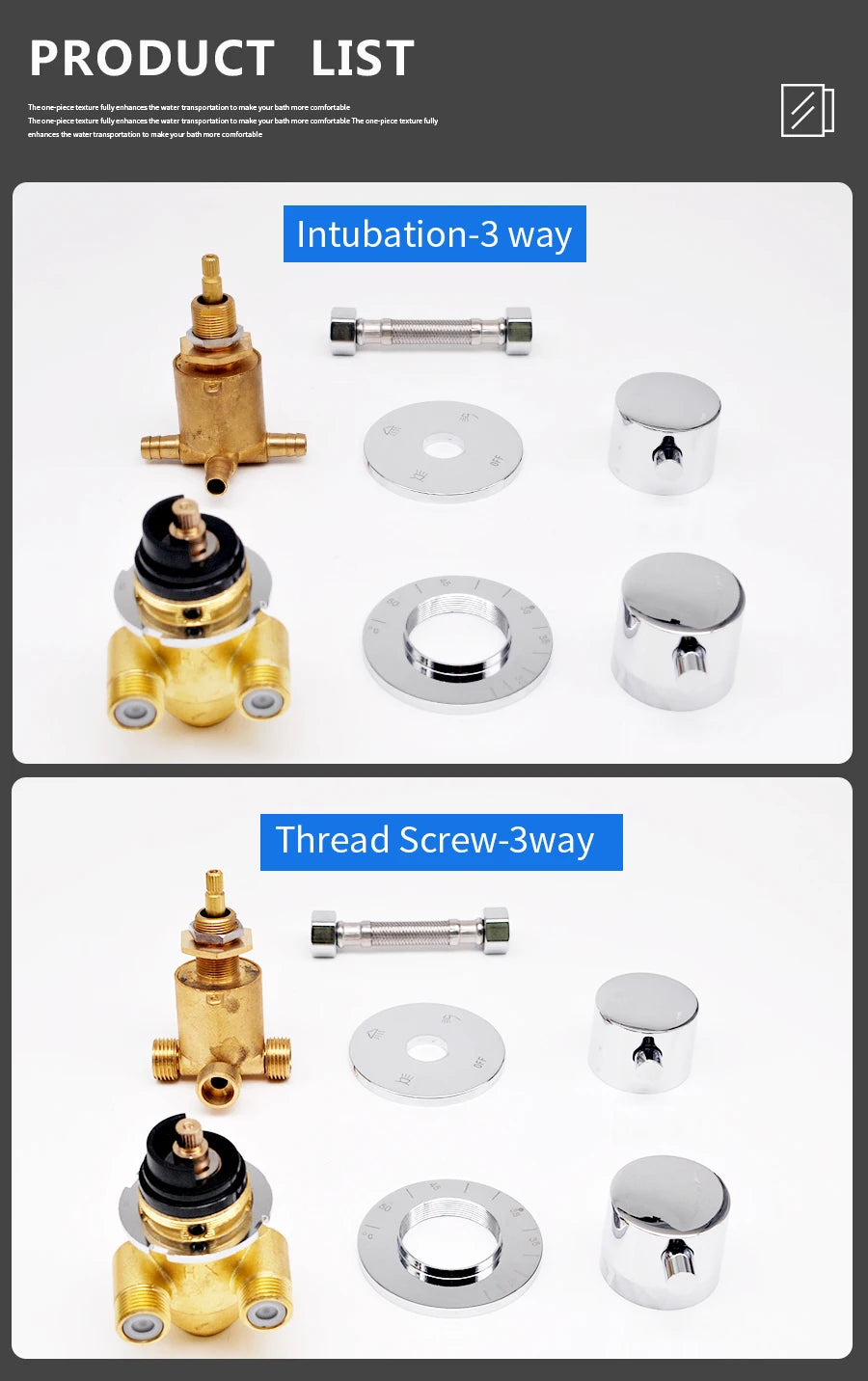 Split Type Thermostatic Shower Cabin Faucet Tap Shower
