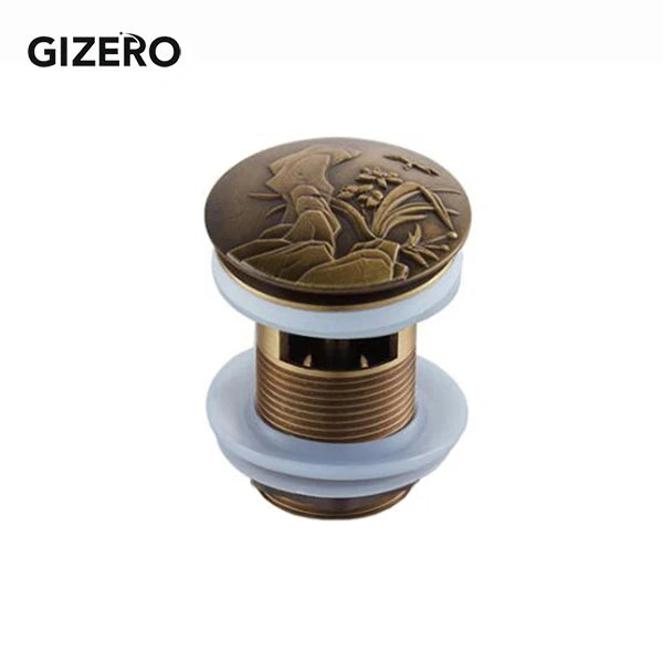 Bathroom Basin Sink Pop Up Drain Antique Brass
