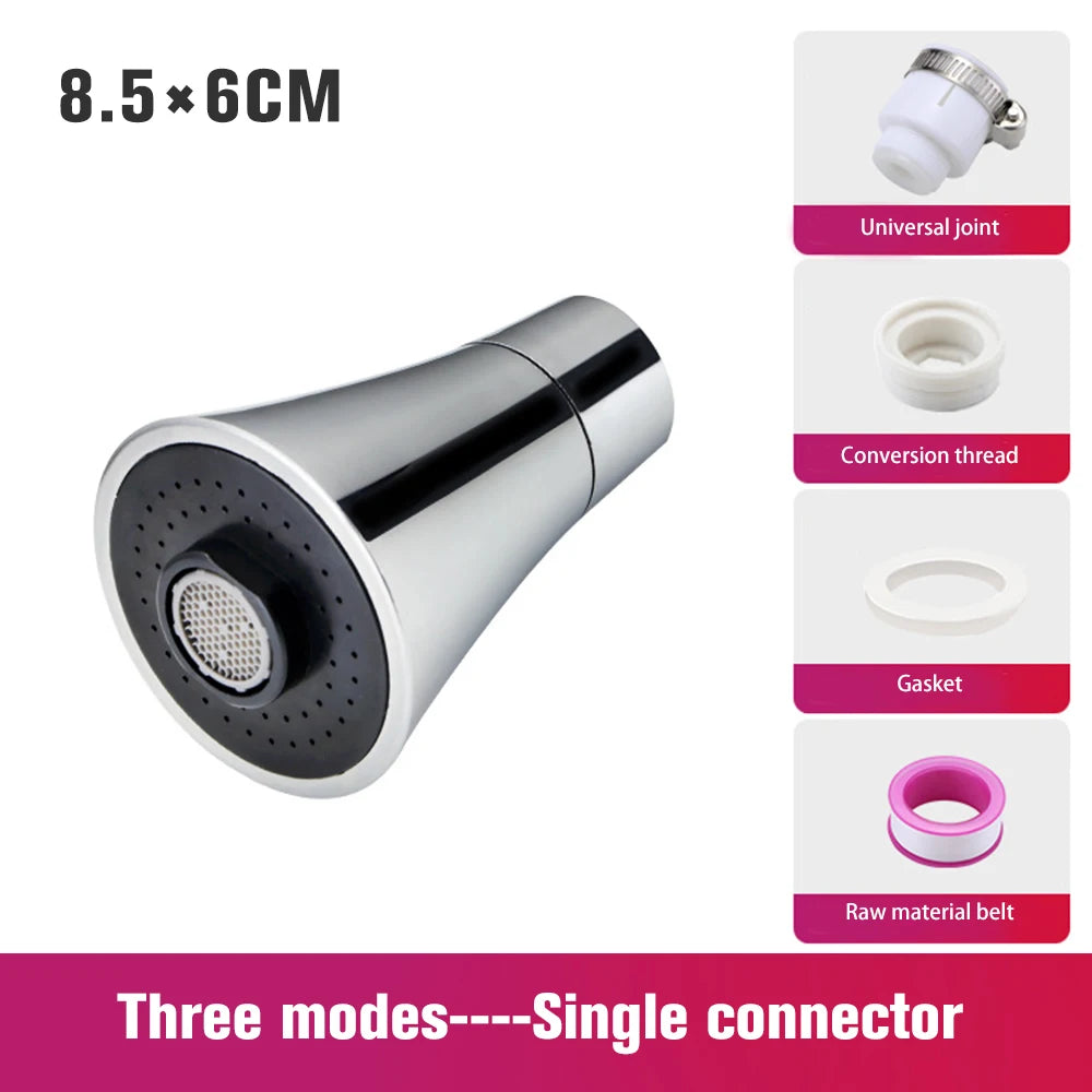 Universal Water Faucet Adjustable Pressure 360 Degree Rotating