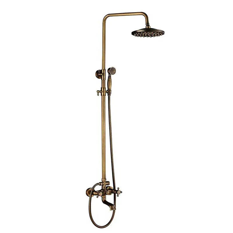Classic Antique Brass Bathroom Shower Faucet Bathtub Shower