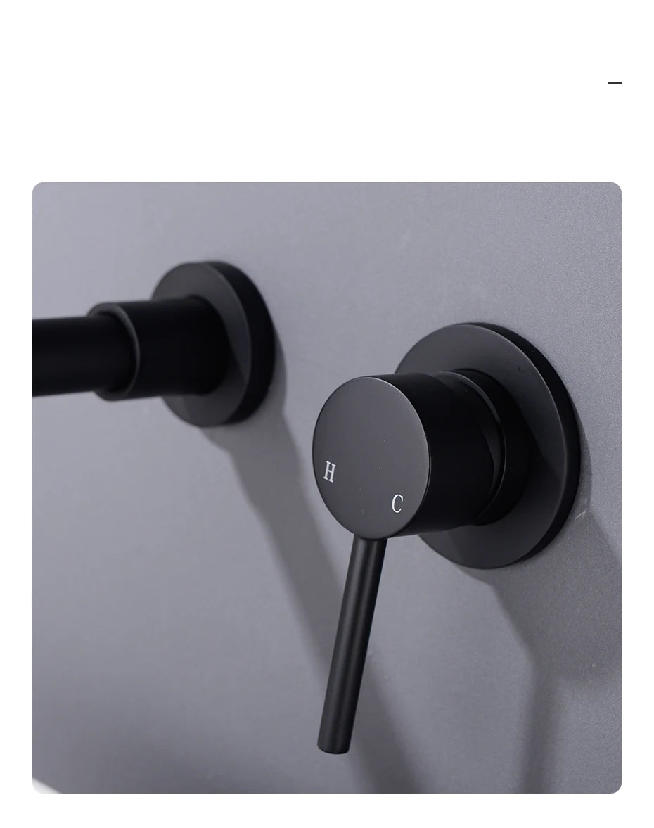 Black Bathroom Sink Faucet Brass Tap Cold Wash