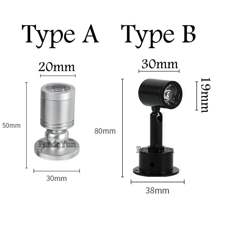 Dimmable Led Mini Downlights 1w 3w Ac85-265v Jewelry