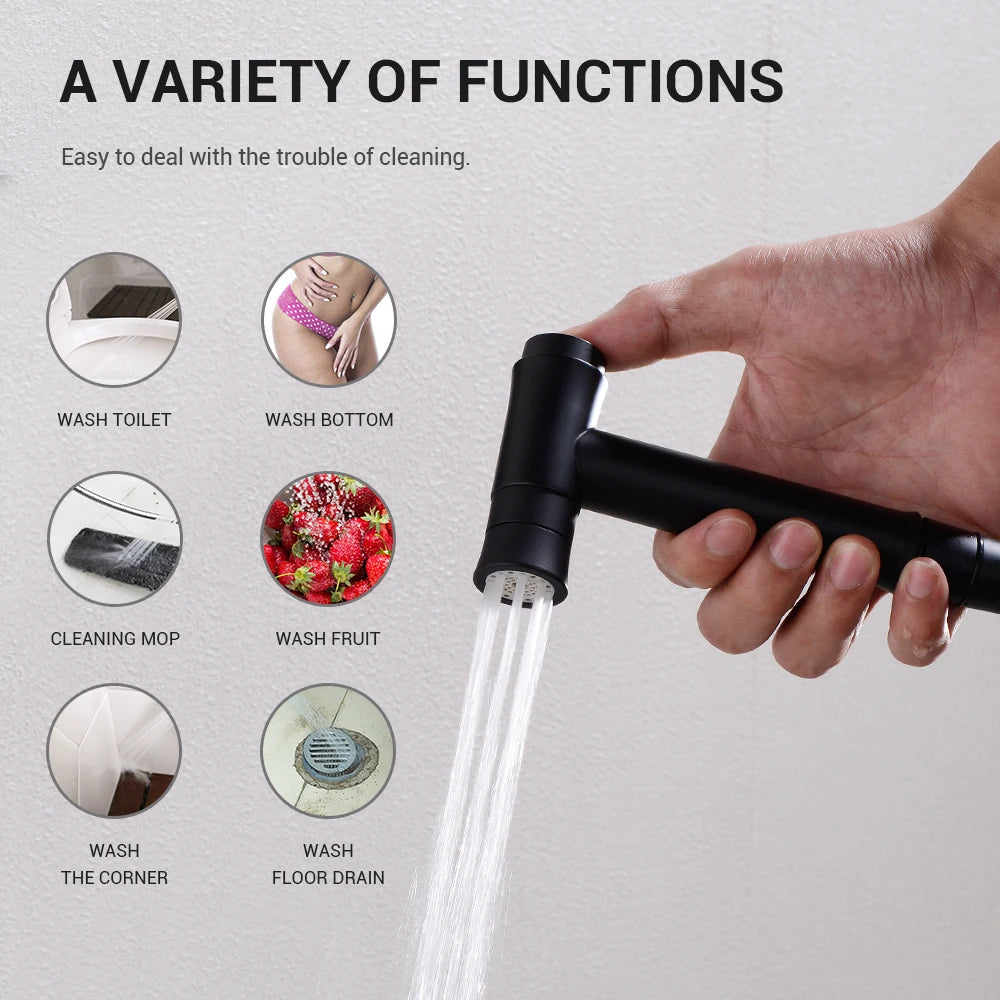 Brass Toilet Bidet Spray Handheld Cleaning Diaper Cold