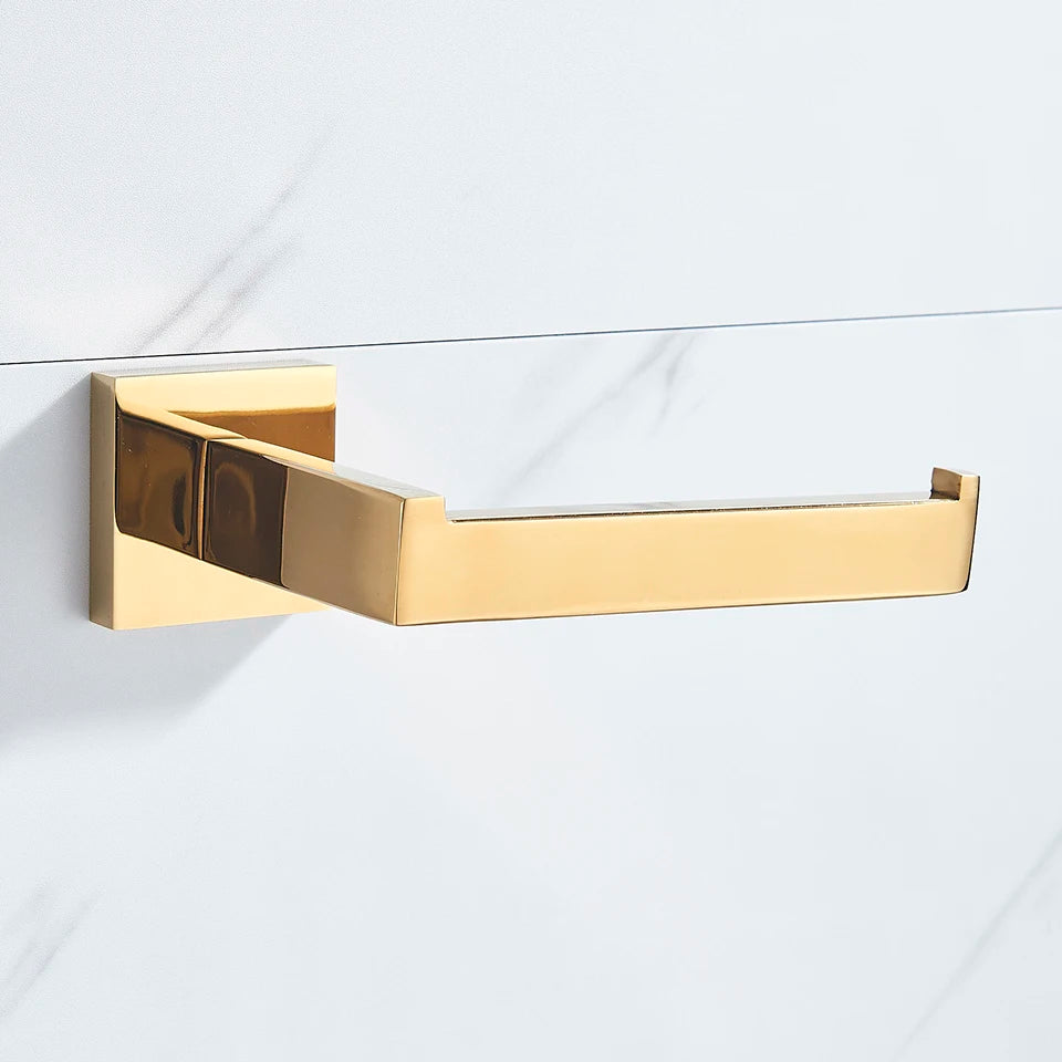 Bathroom Hardware Gold Bathrobe Hook Towel Rail Bar