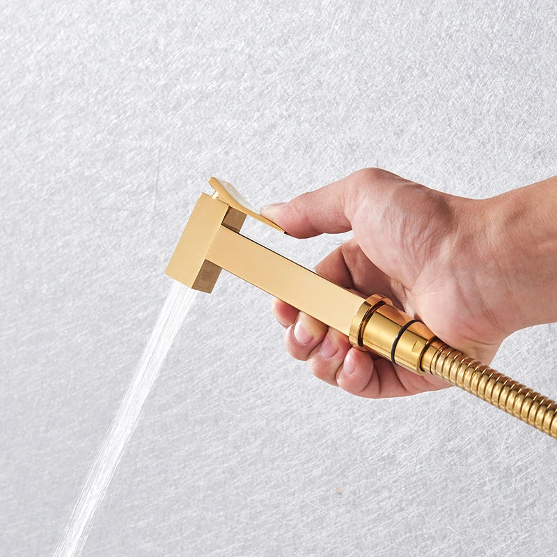 Matte Black Hygienic Showers Mixer Faucet Cold Water