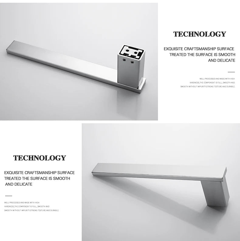 Stainless Steel Bathroom Wall Shelf Towel Bar Rack