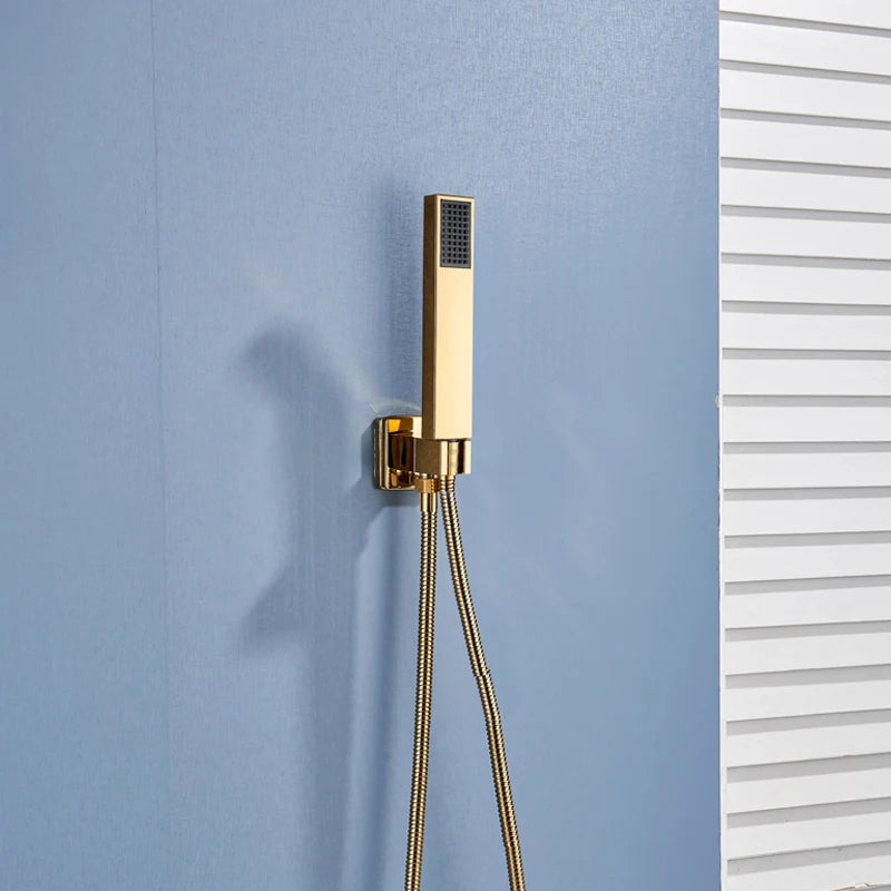 Rozin Golden Shower 8/10/12 Square Rainfall Shower Faucet