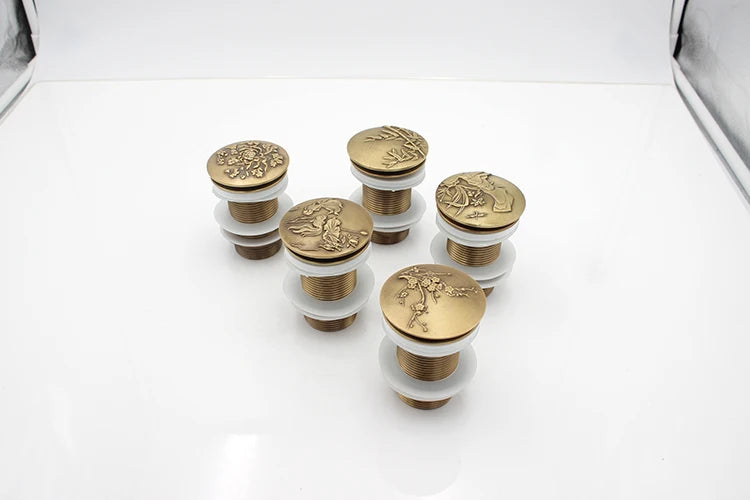 Bathroom Basin Sink Pop Up Drain Antique Brass