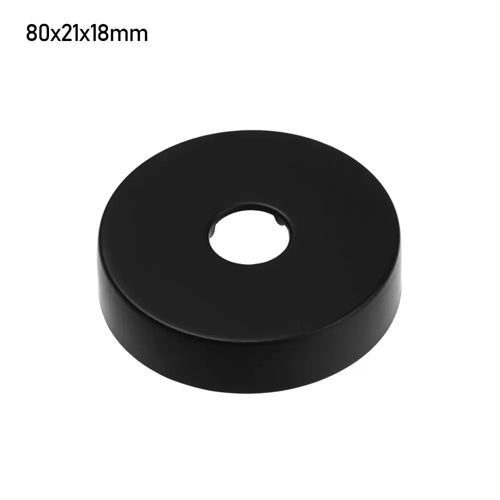 1pc Black Shower Faucet Decorative Cover Chrome Finish