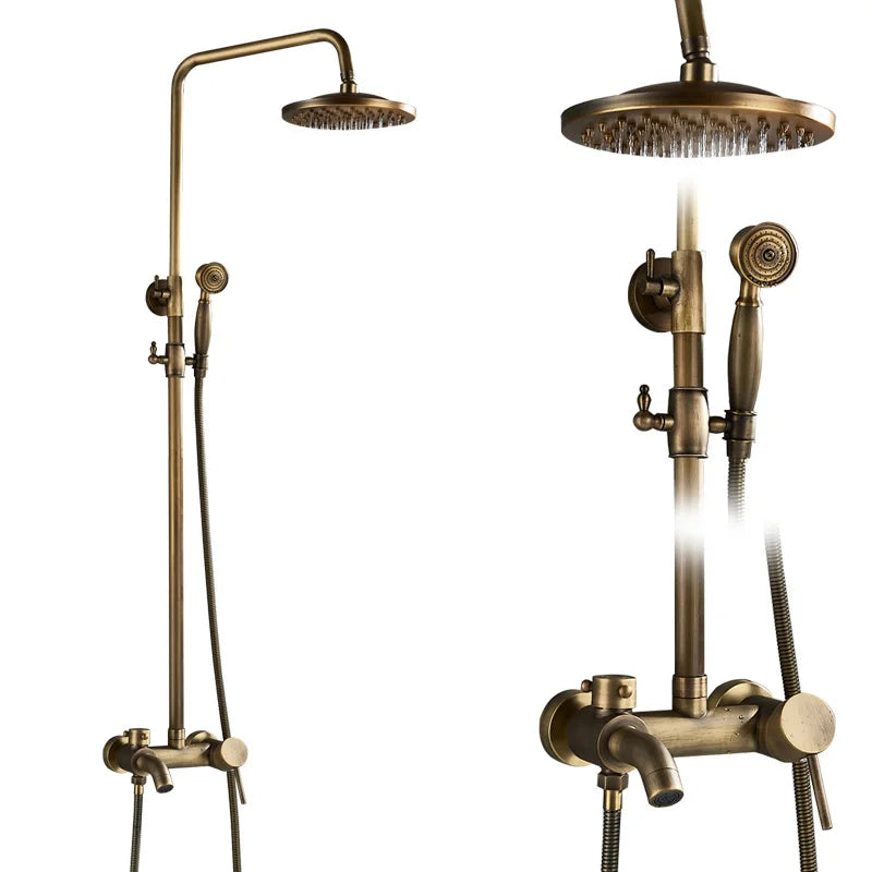 Poiqihy Antique Shower Wall Bathroom Bath Shower Faucet