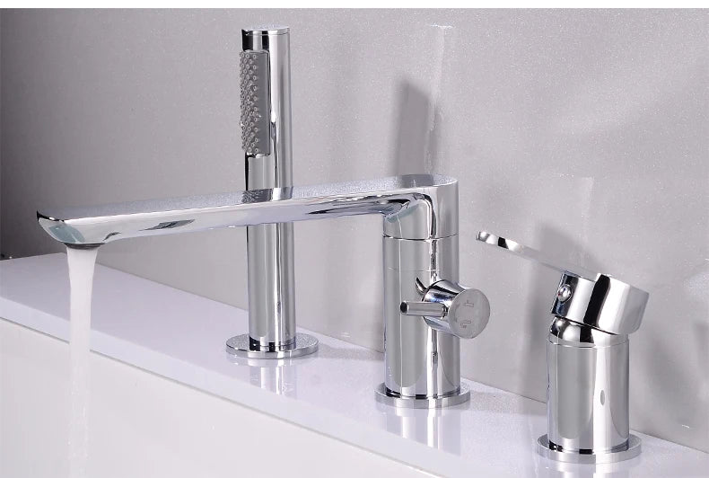 Ellen Bathtub Faucets Holes Black Cold Bath Shower