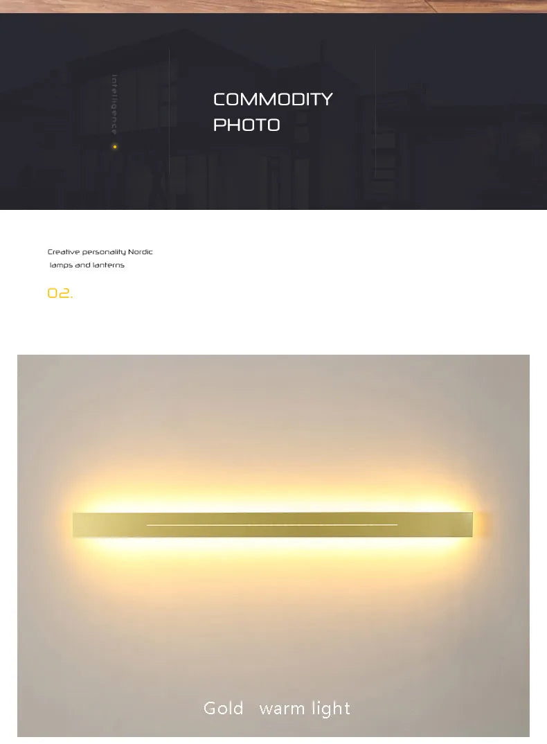 Nordic Led Lamp Decoration Wall Mirror Light Lighting