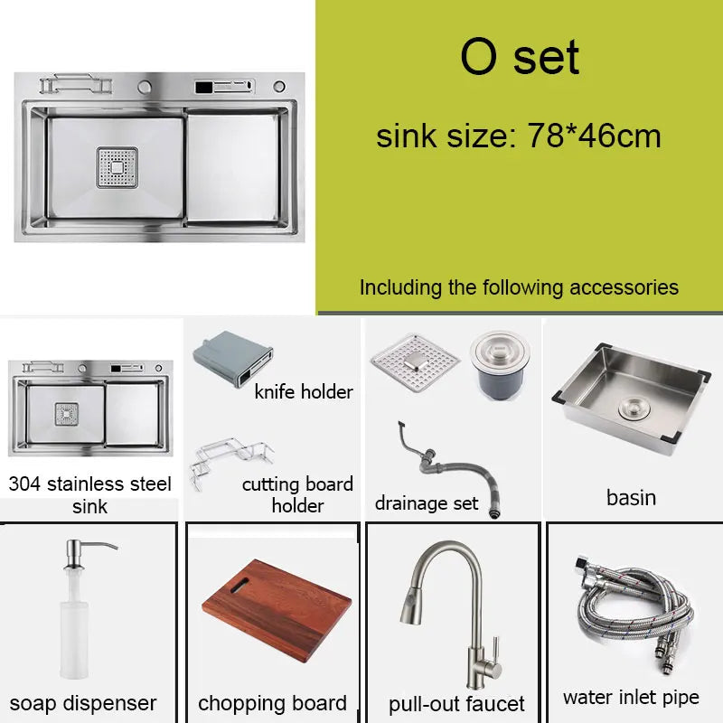 Black High Low Sink Sink Knife Holder Vegetable