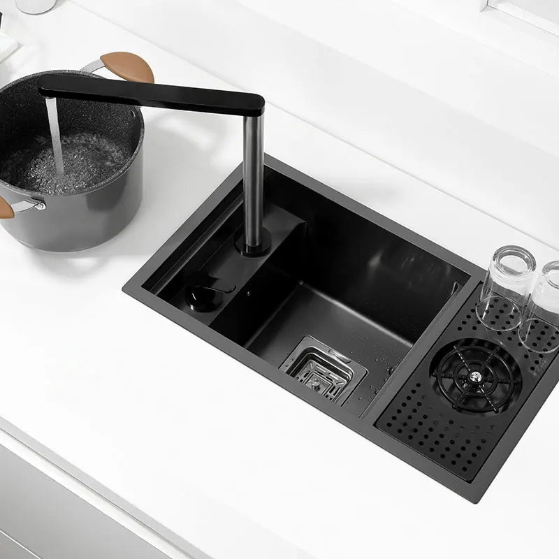 Hidden Black Sink Bowl Bar Small Size Sink