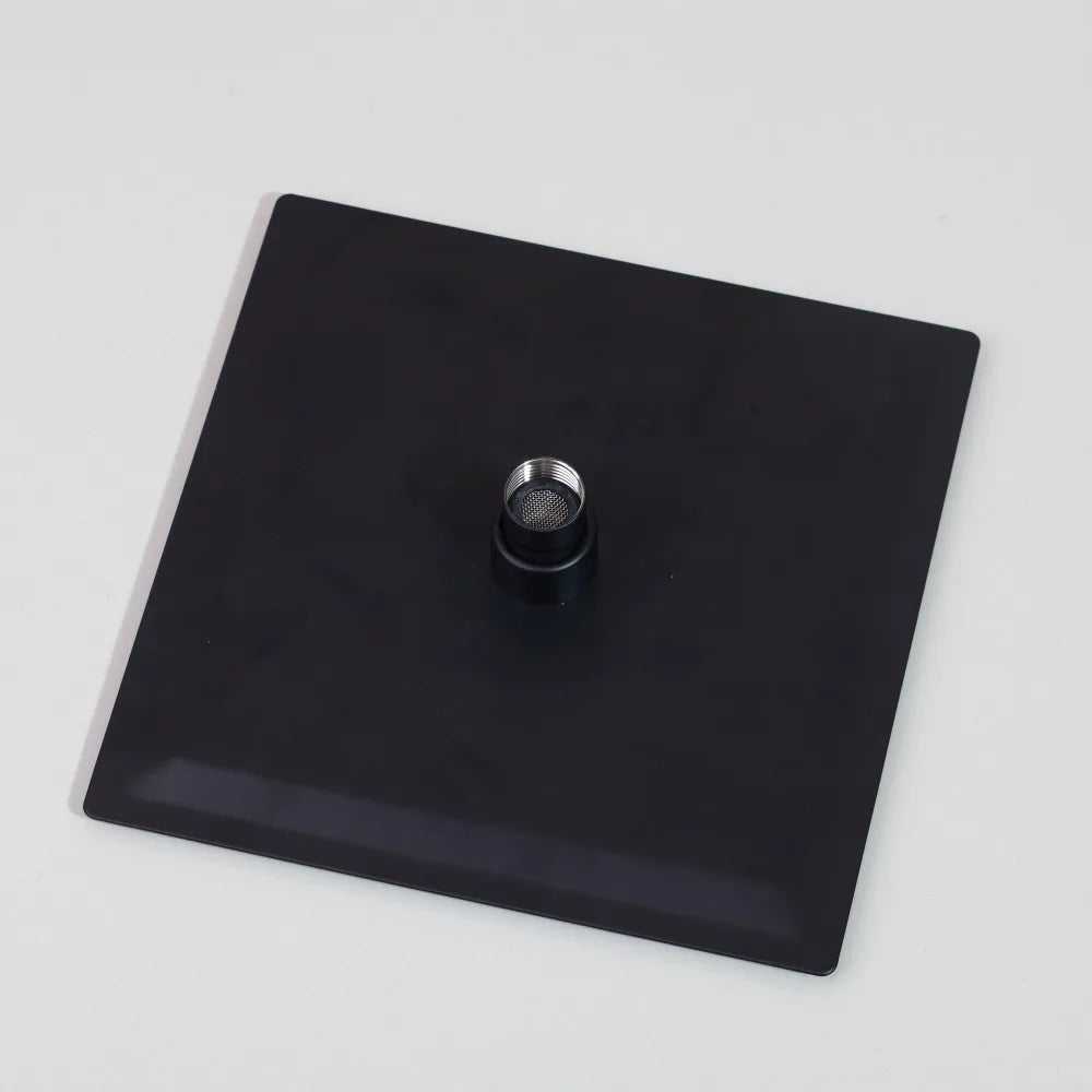 Zappo 20 Inch Matte Black Ultra-Thin Rain Shower