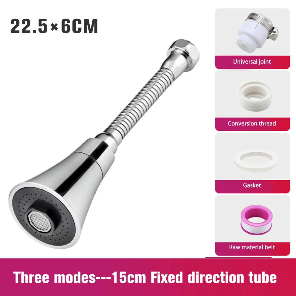 Universal Water Faucet Adjustable Pressure 360 Degree Rotating