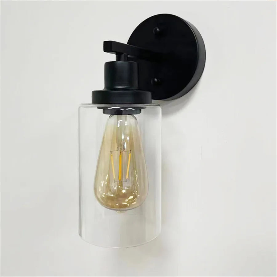 2-Light Bathroom Vanity Light Fixtures Vintage Industrial Metal