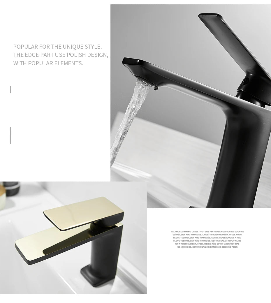 Basin Faucet Bathroom Sink Faucet Handle Hole Chrome