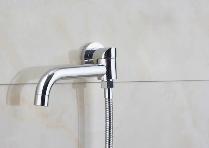 Becola Wall Mounted Faucet Spout Square Round Brass