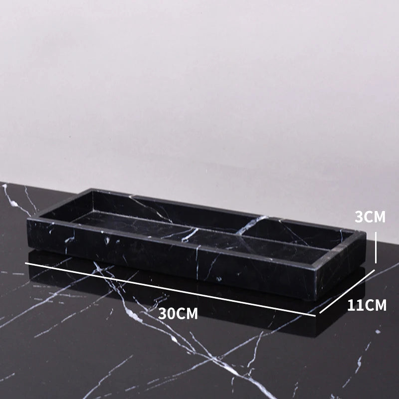Real Natural Marble Tray Handle Luxury Rectangular Washbasin