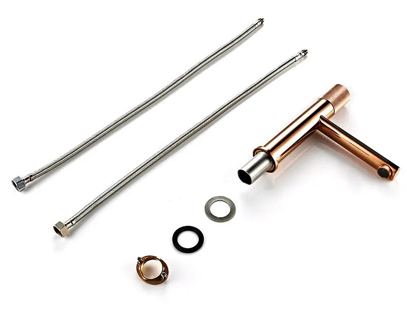 Brushed Rose Gold Bathroom Basin Faucet 100 Brass