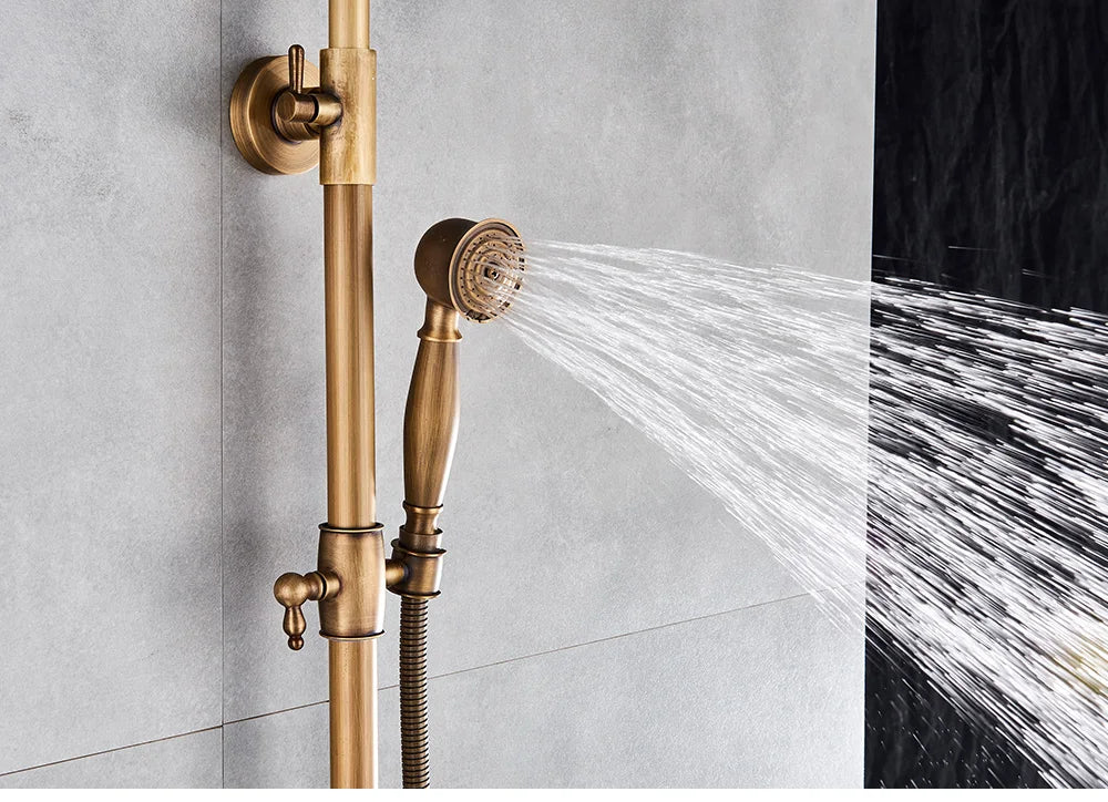 Poiqihy Antique Shower Wall Bathroom Bath Shower Faucet