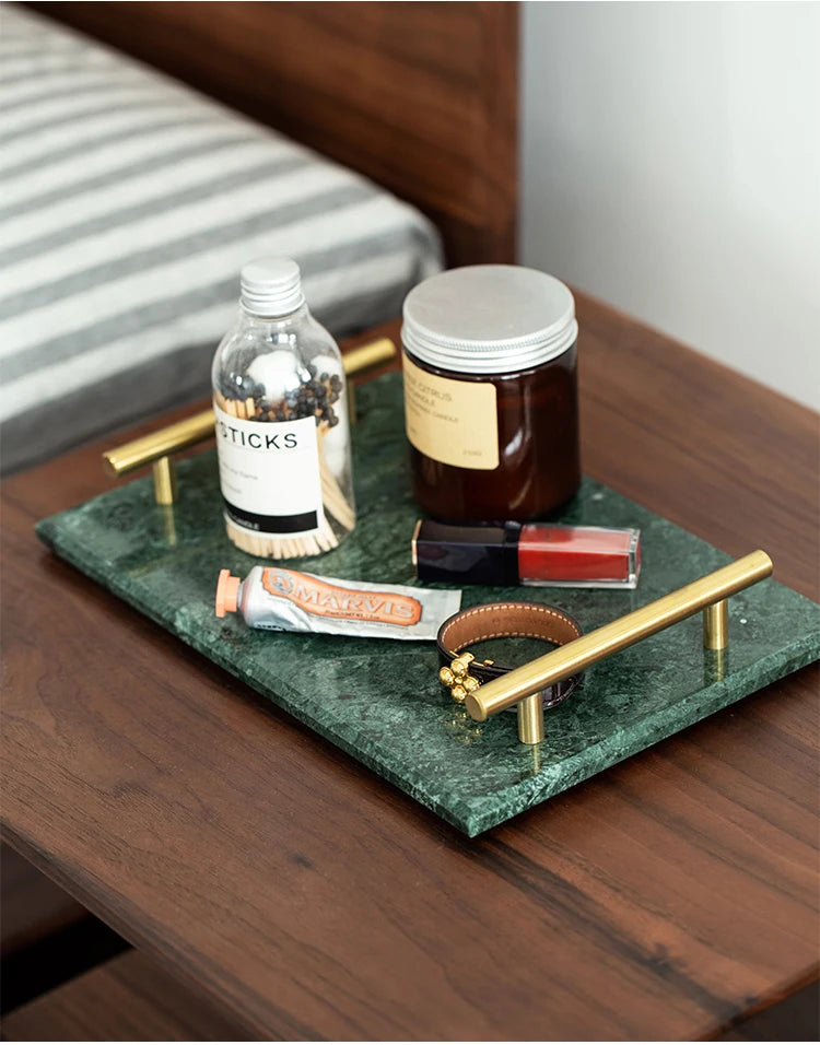 Real Natural Marble Tray Handle Luxury Rectangular Washbasin