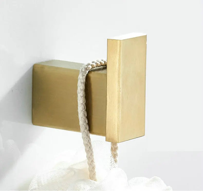 Brush Gold Stainless Steel Clothes Hook Wall Mounted