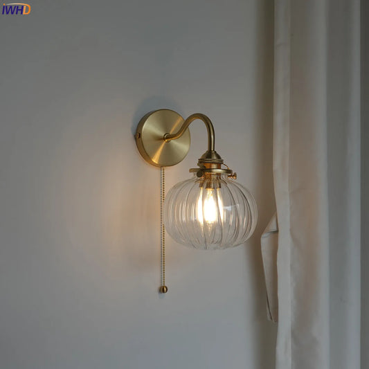 Iwhd Little Glass Ball Led Wall Light Fixtures