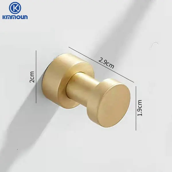 Brush Gold Stainless Steel Clothes Hook Wall Mounted