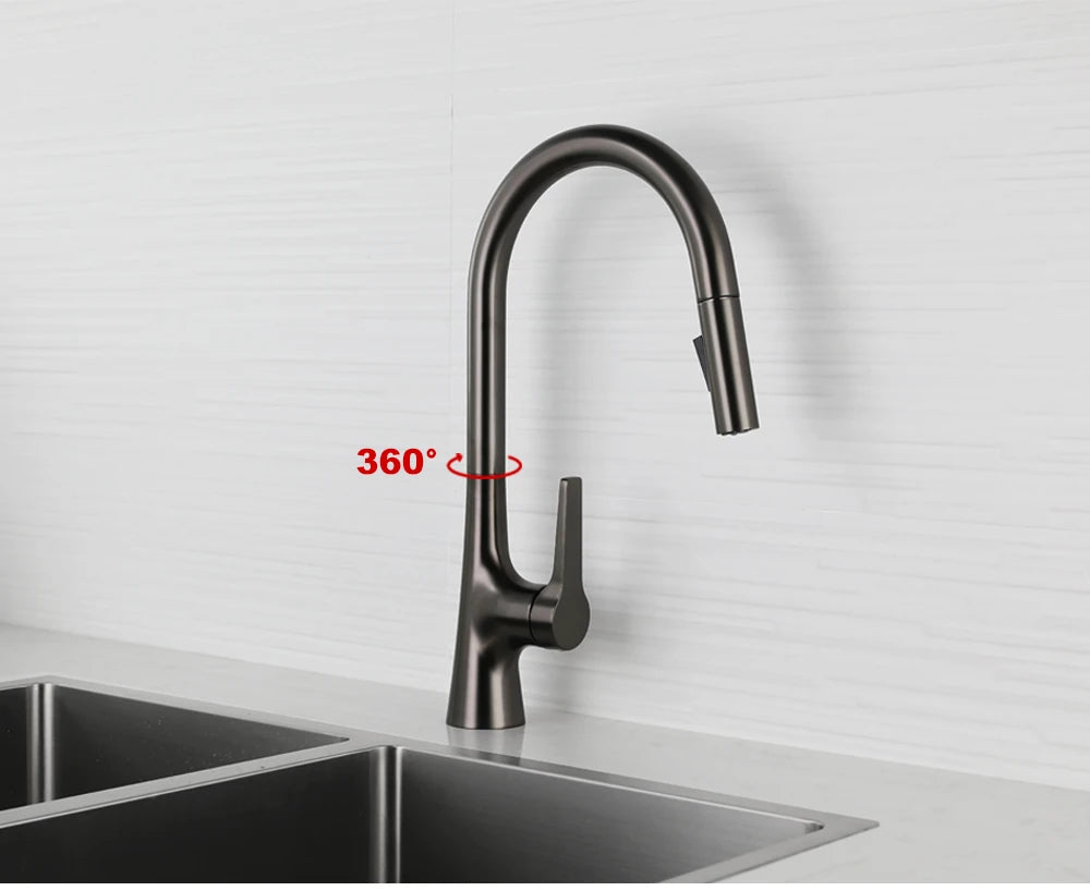 Smesiteli Gun Gray Brass Hole Deck Mounted 360