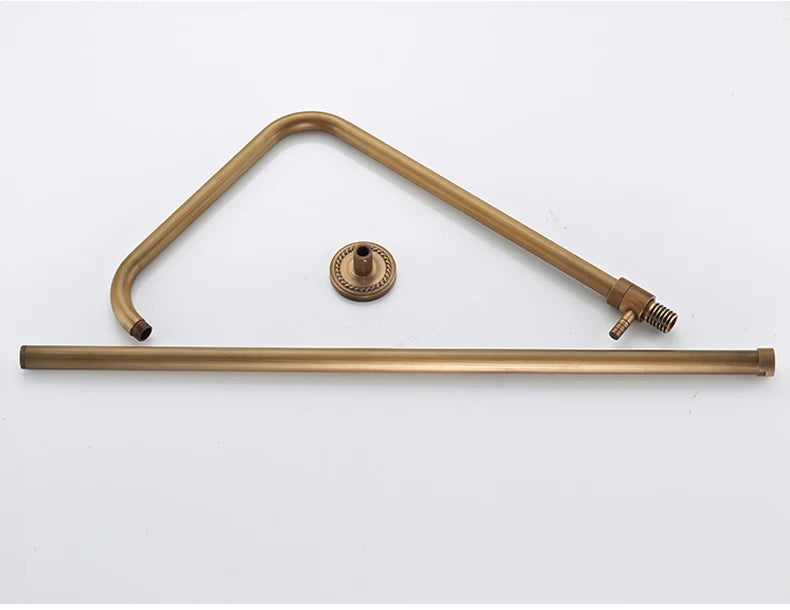 Antique Rain Shower Faucets Hand Brass Wall Mounted